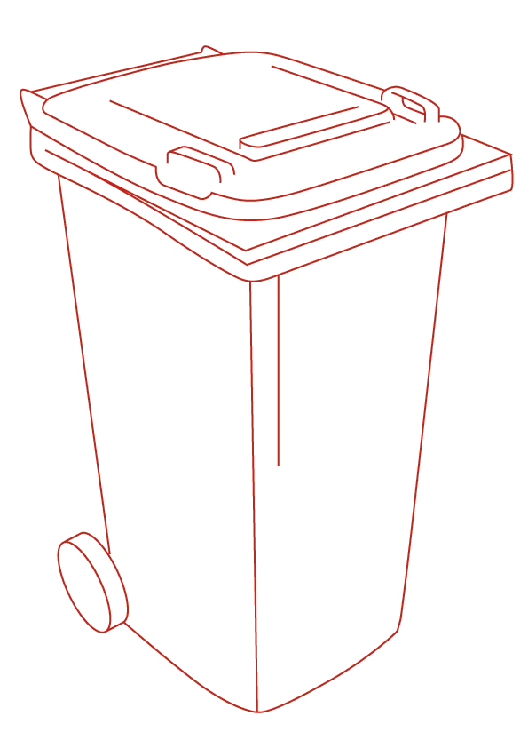 bezplatné domovní popelnice  -ilustrační